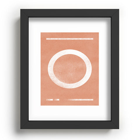 Lola Terracota Circle minimal artwork Recessed Framing Rectangle