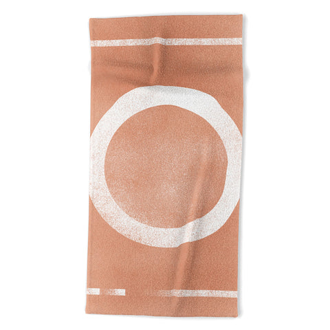 Lola Terracota Circle minimal artwork Beach Towel