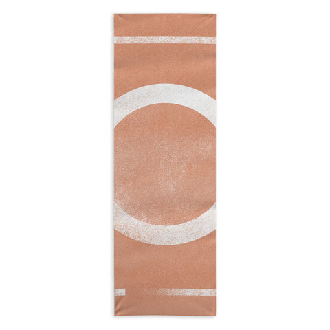 Lola Terracota Circle minimal artwork Yoga Towel