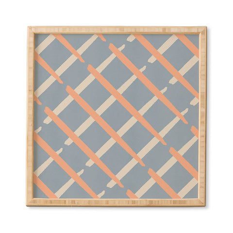 Lola Terracota Classic line pattern 444 Framed Wall Art