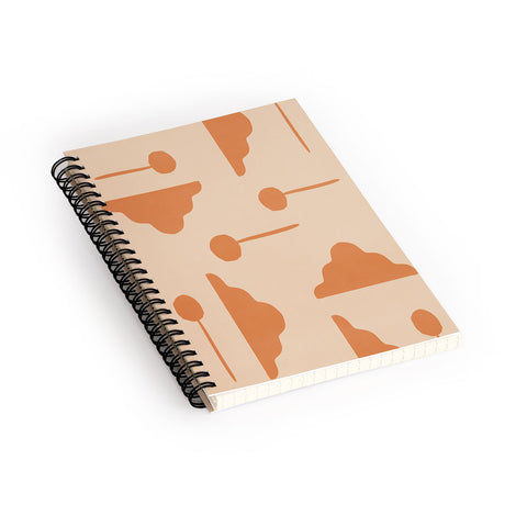 Lola Terracota Clouds and lollipops earth tones Spiral Notebook