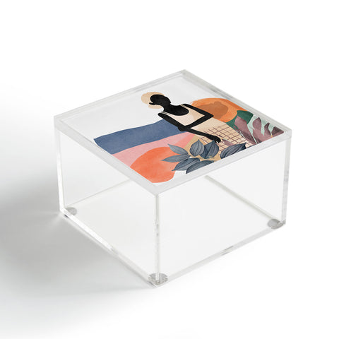 Lola Terracota Fashion modern portrait of a woman at home Acrylic Box