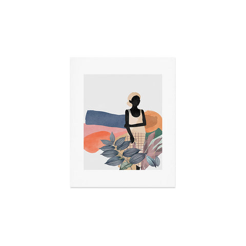 Lola Terracota Fashion modern portrait of a woman at home Art Print