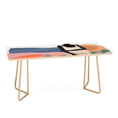 Lola Terracota Fashion modern portrait of a woman at home Coffee Table