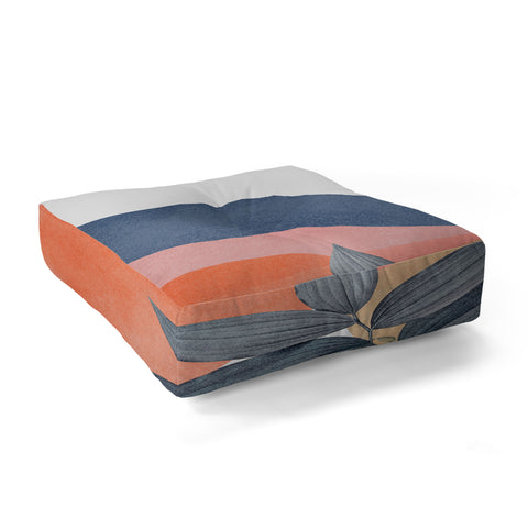 Lola Terracota Fashion modern portrait of a woman at home Floor Pillow Square