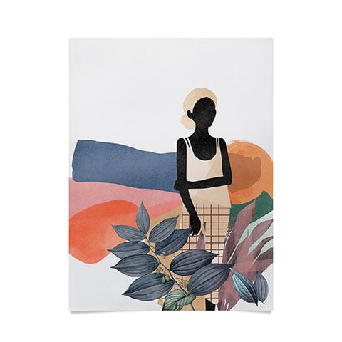 Lola Terracota Fashion modern portrait of a woman at home Poster