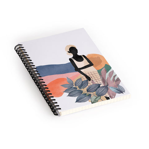 Lola Terracota Fashion modern portrait of a woman at home Spiral Notebook