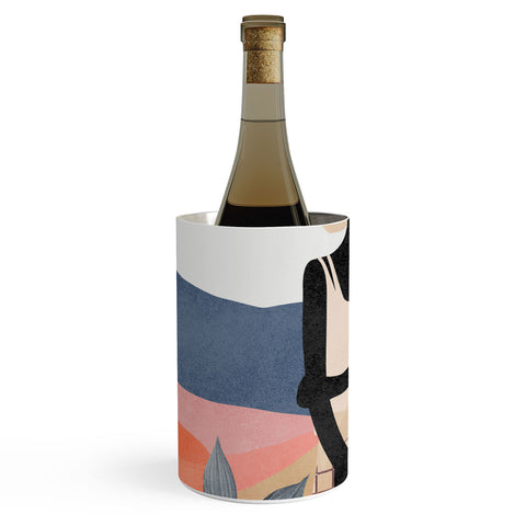 Lola Terracota Fashion modern portrait of a woman at home Wine Chiller