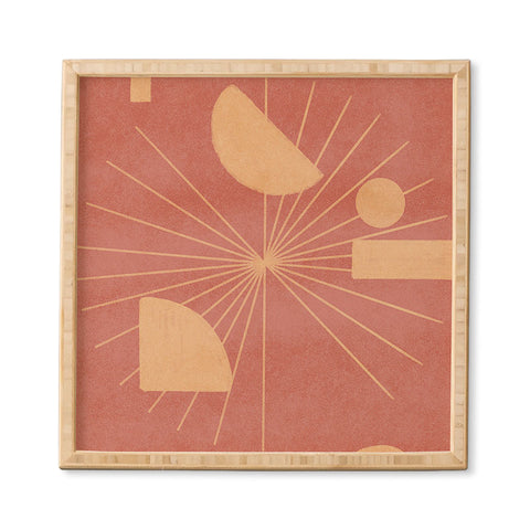 Lola Terracota Geometrical shapes moving Framed Wall Art