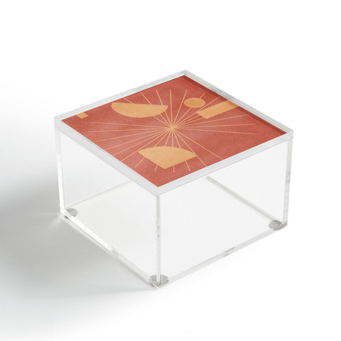 Lola Terracota Geometrical shapes moving Acrylic Box
