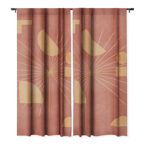 Lola Terracota Geometrical shapes moving Blackout Non Repeat