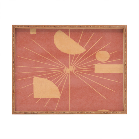 Lola Terracota Geometrical shapes moving Rectangular Tray