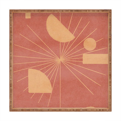 Lola Terracota Geometrical shapes moving Square Tray