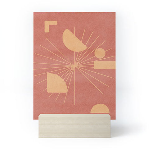 Lola Terracota Geometrical shapes moving Mini Art Print