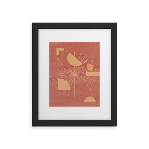 Lola Terracota Geometrical shapes moving Framed Art Print