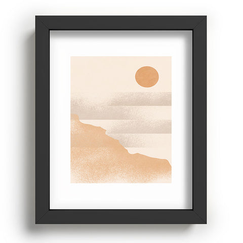 Lola Terracota Minimal sunset in earth tones Recessed Framing Rectangle