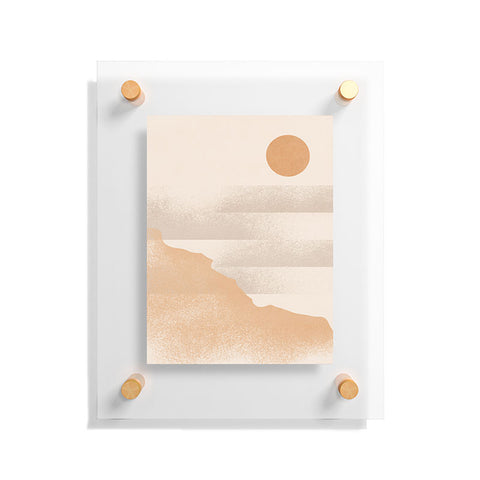 Lola Terracota Minimal sunset in earth tones Floating Acrylic Print