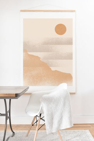 Lola Terracota Minimal sunset in earth tones Art Print And Hanger