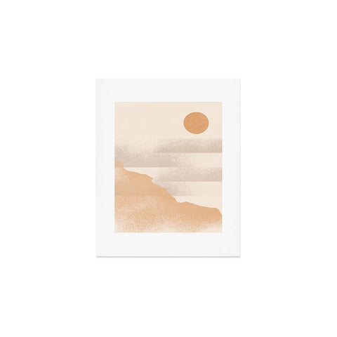 Lola Terracota Minimal sunset in earth tones Art Print