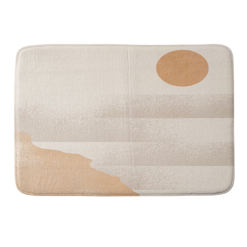Lola Terracota Minimal sunset in earth tones Memory Foam Bath Mat