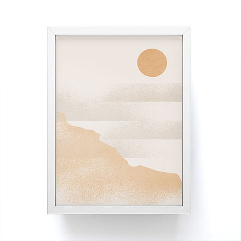 Lola Terracota Minimal sunset in earth tones Framed Mini Art Print