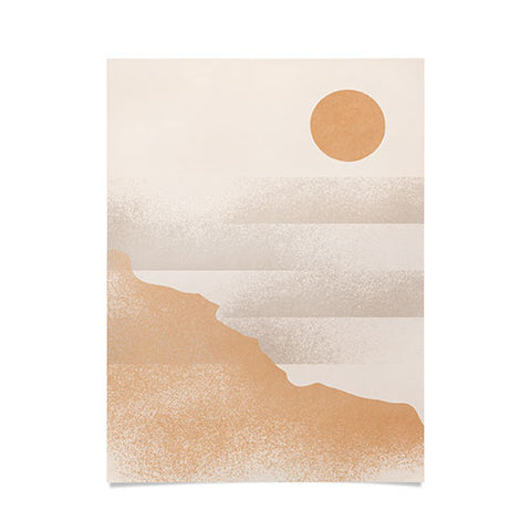 Lola Terracota Minimal sunset in earth tones Poster