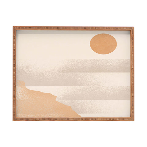 Lola Terracota Minimal sunset in earth tones Rectangular Tray