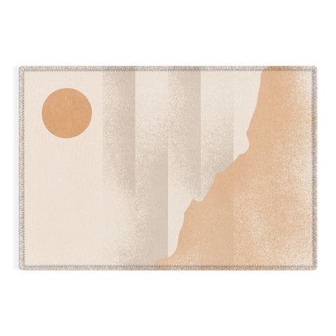 Lola Terracota Minimal sunset in earth tones Outdoor Rug