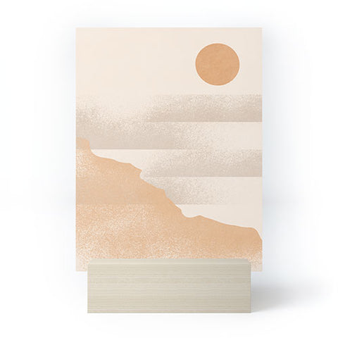 Lola Terracota Minimal sunset in earth tones Mini Art Print