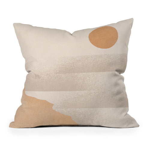 Lola Terracota Minimal sunset in earth tones Throw Pillow