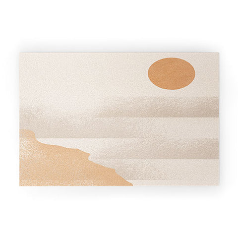 Lola Terracota Minimal sunset in earth tones Welcome Mat