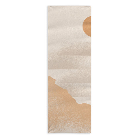 Lola Terracota Minimal sunset in earth tones Yoga Towel