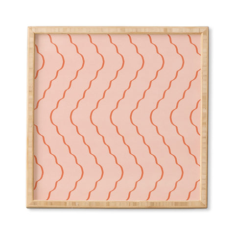 Lola Terracota Minimal waves 541 Framed Wall Art