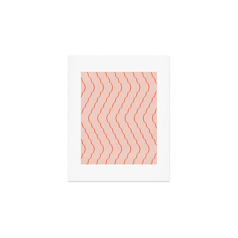 Lola Terracota Minimal waves 541 Art Print