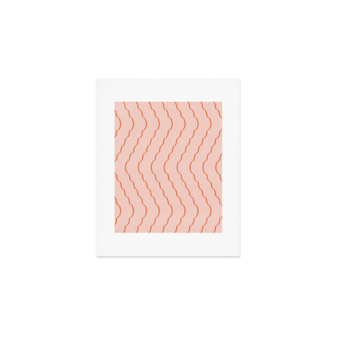 Lola Terracota Minimal waves 541 Art Print
