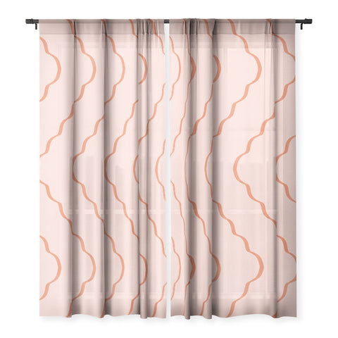 Lola Terracota Minimal waves 541 Sheer Non Repeat