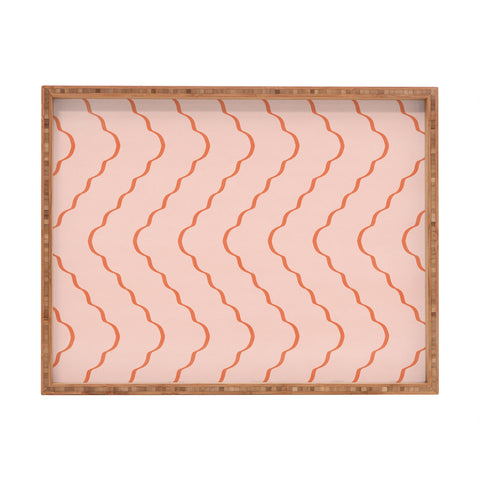 Lola Terracota Minimal waves 541 Rectangular Tray