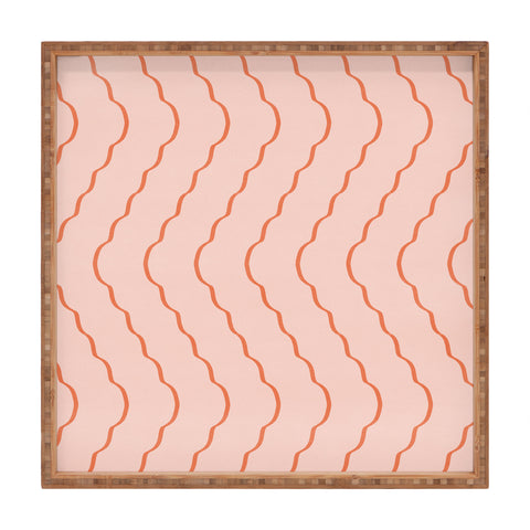 Lola Terracota Minimal waves 541 Square Tray