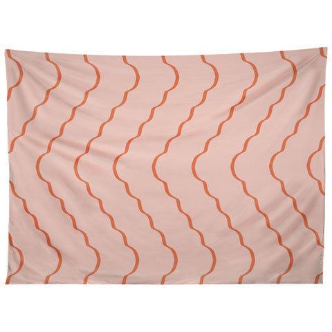 Lola Terracota Minimal waves 541 Tapestry