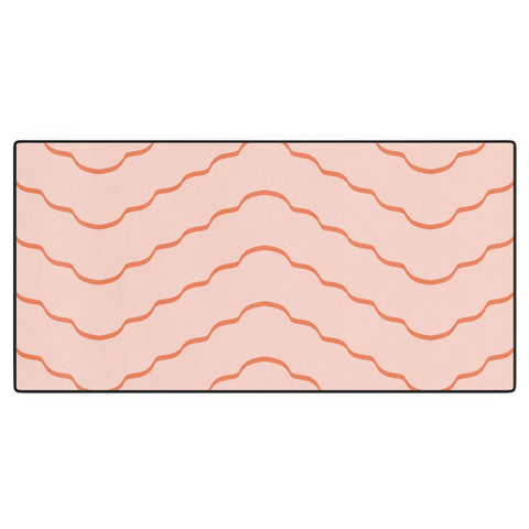 Lola Terracota Minimal waves 541 Desk Mat