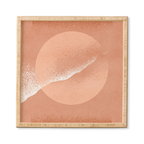 Lola Terracota Minimalistic terracotta grainy Framed Wall Art