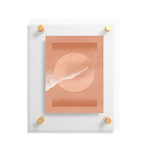Lola Terracota Minimalistic terracotta grainy Floating Acrylic Print