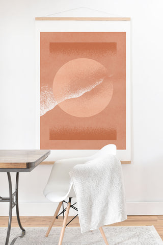 Lola Terracota Minimalistic terracotta grainy Art Print And Hanger