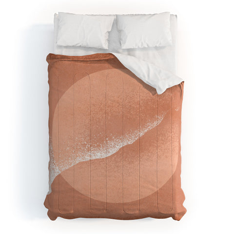 Lola Terracota Minimalistic terracotta grainy Comforter