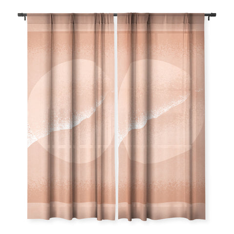 Lola Terracota Minimalistic terracotta grainy Sheer Non Repeat