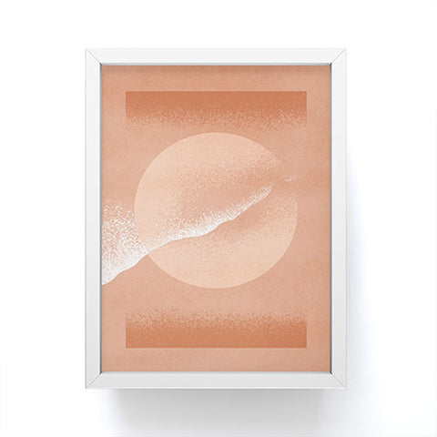 Lola Terracota Minimalistic terracotta grainy Framed Mini Art Print