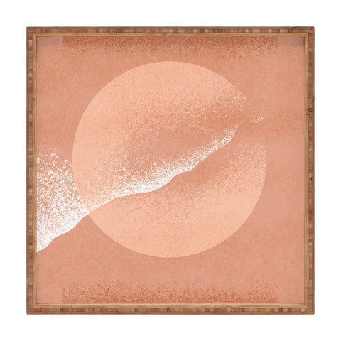 Lola Terracota Minimalistic terracotta grainy Square Tray