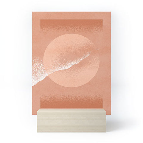 Lola Terracota Minimalistic terracotta grainy Mini Art Print