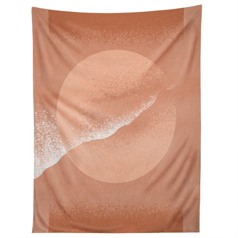 Lola Terracota Minimalistic terracotta grainy Tapestry