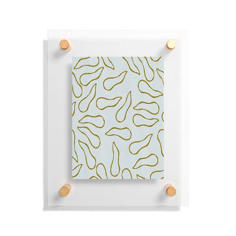 Lola Terracota Moving shapes on a soft colors background 436 Floating Acrylic Print